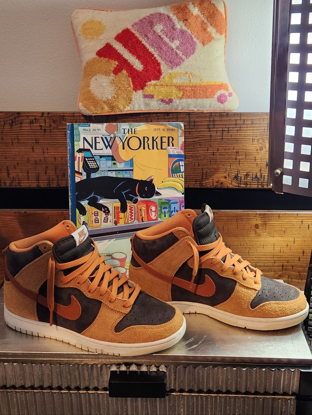 Nike Dunk High Premium Sz 7.5 In Brown Curry